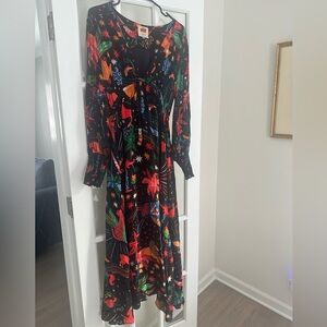 Vibrant Multicolor Maxi Dress farm rio horoscope dress